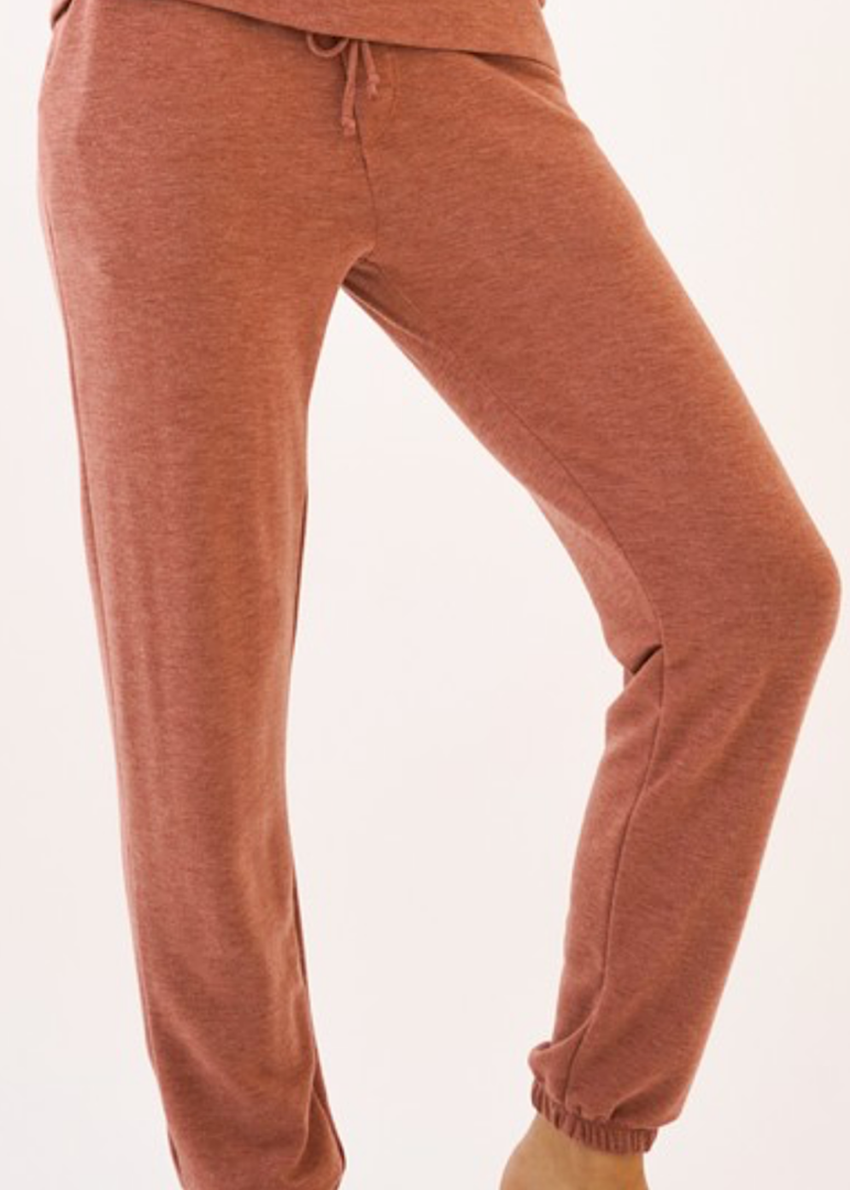 Rust Brushed Terry Joggers