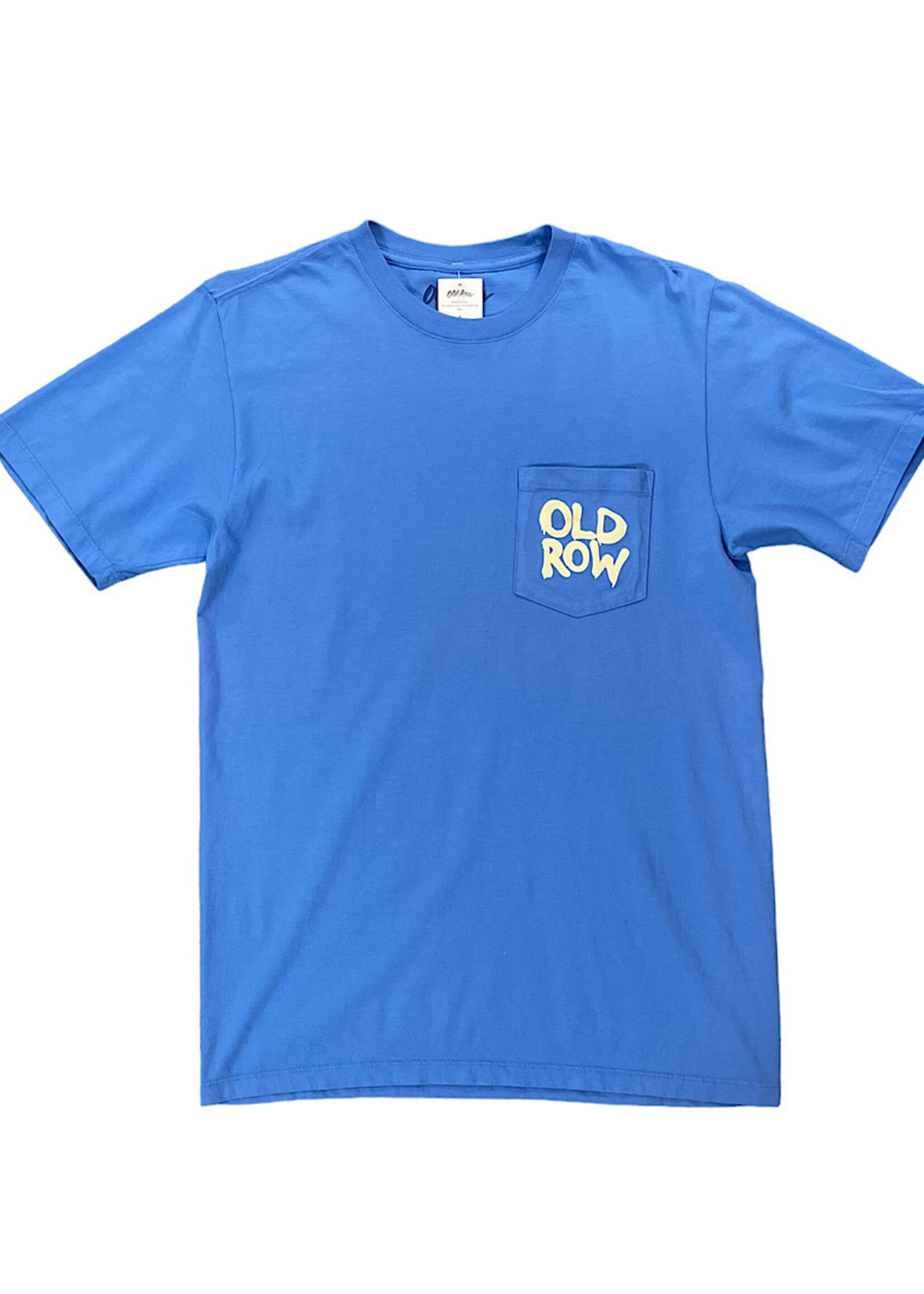 Old Row Old Row the Smiley Face 2.0 Blue Pocket Tee