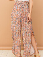 Brown Boho Print Pants