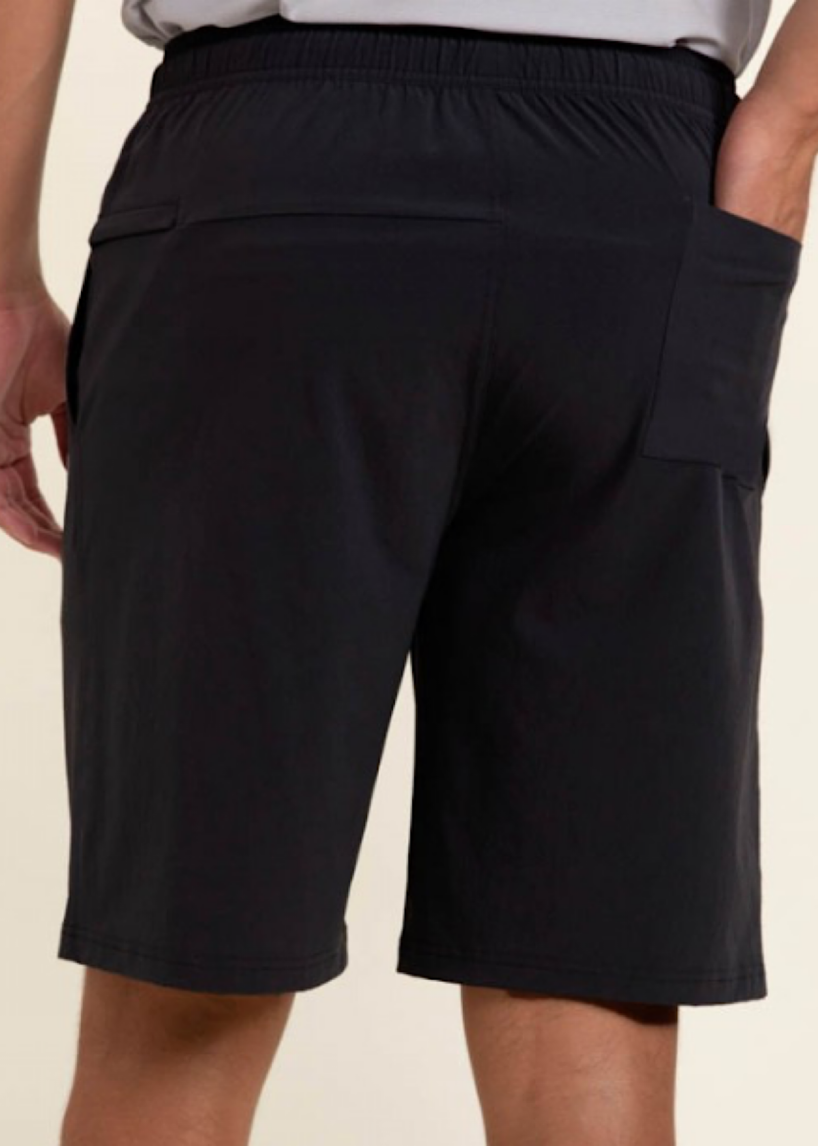 Men's Black Active Drawstring Shorts