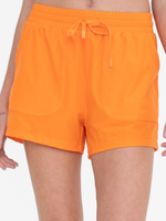 Orange Athleisure Shorts with Drawstring