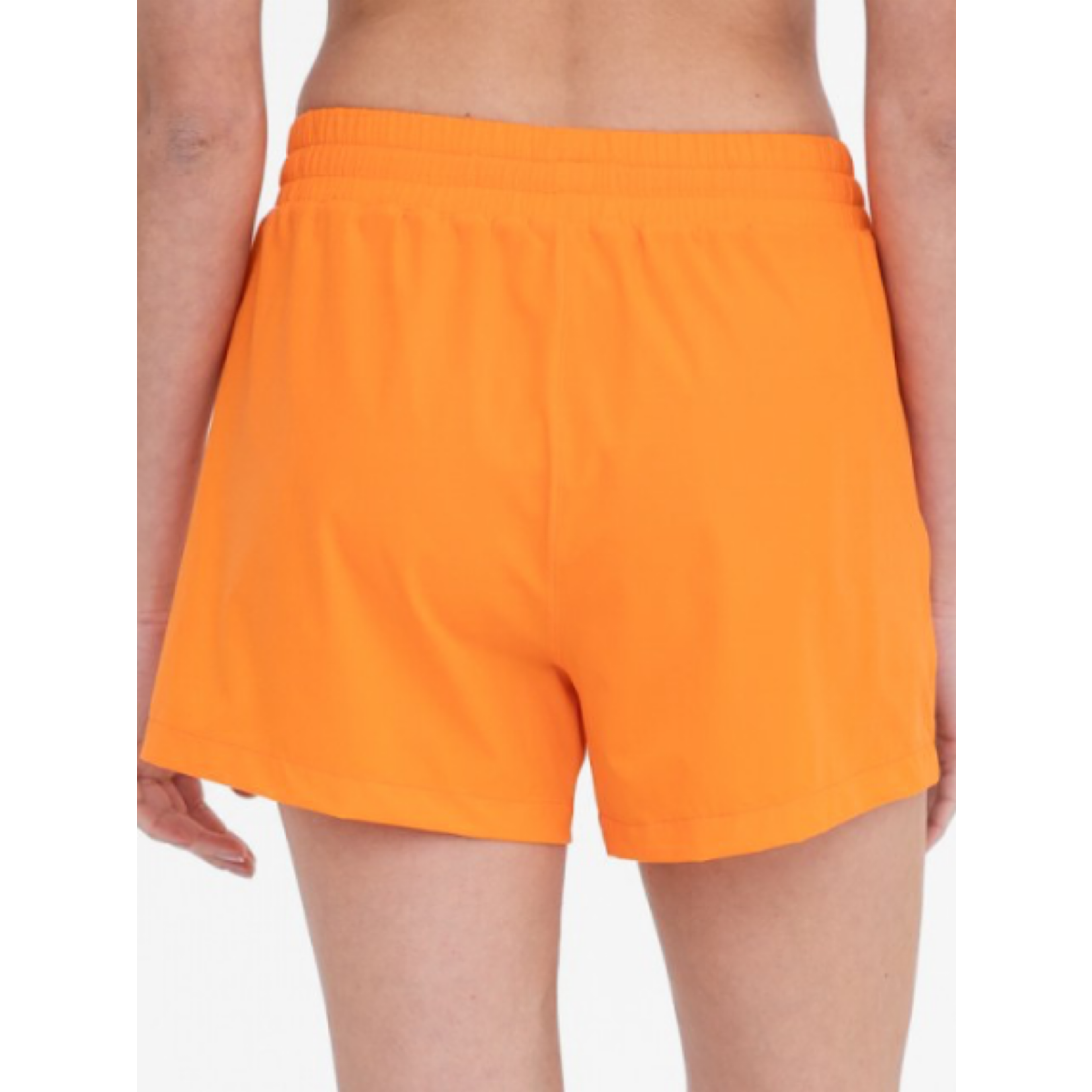 Orange Athleisure Shorts with Drawstring