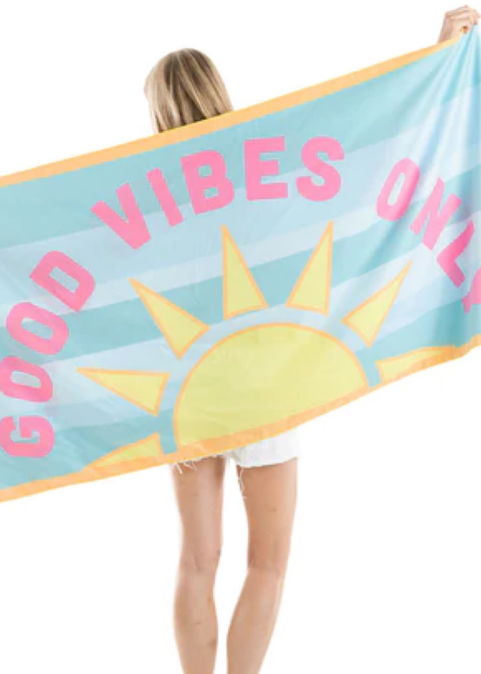 Good Vibes Only Quick Dry Beach Towel