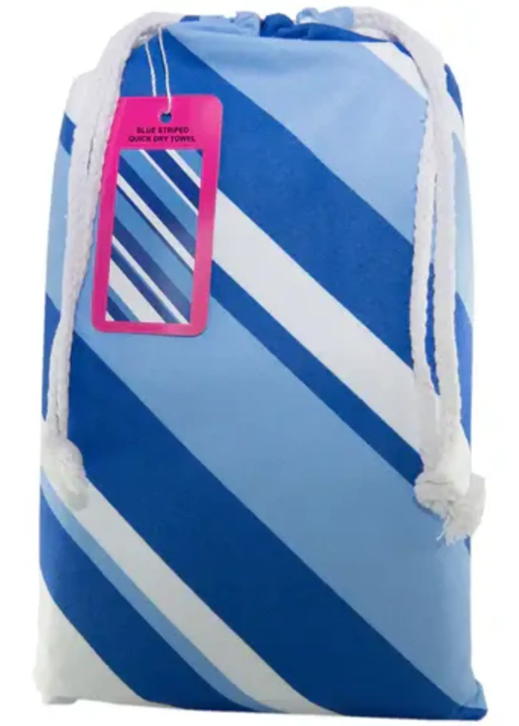 Blue Striped Quick Dry Beach Towel