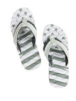 Howitzer Patriot Flip Flop- White CV6257
