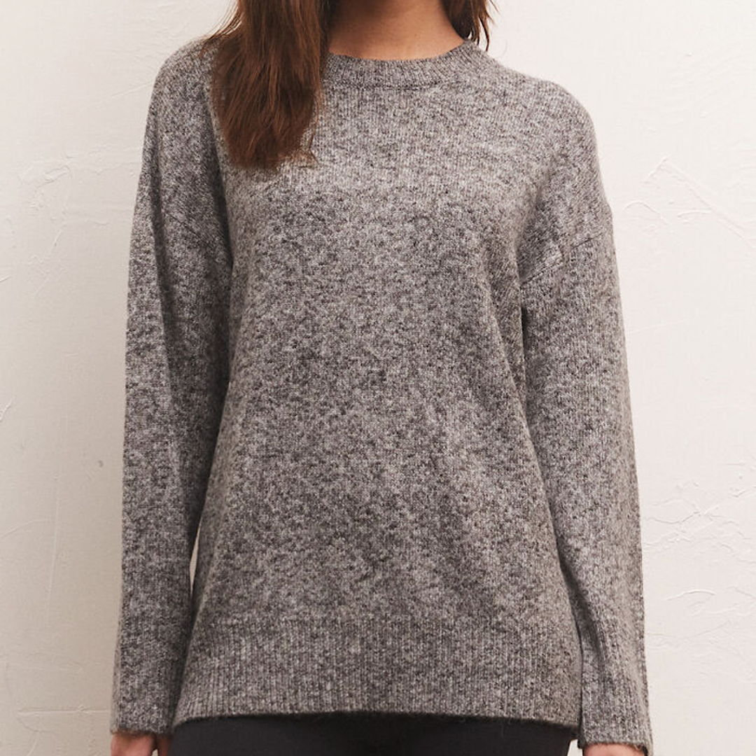 Z Supply Silas Pullover Sweater Heather Grey
