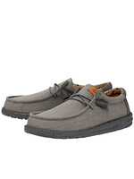 Hey Dude Hey Dude Wally Washed Canvas Charcoal Mens