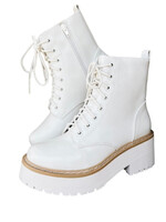 White Lug Sole Boot