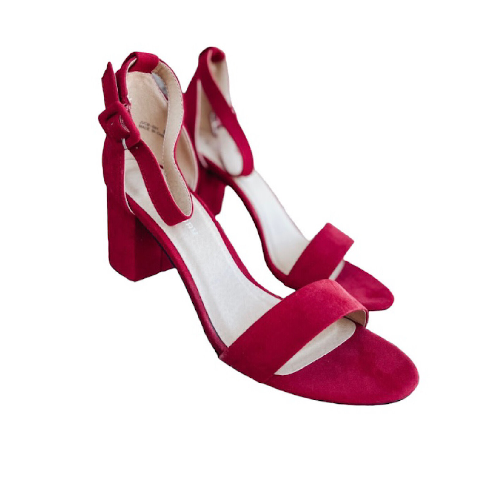 Chinese Laundry Jody Super Suede Ruby Red Heel