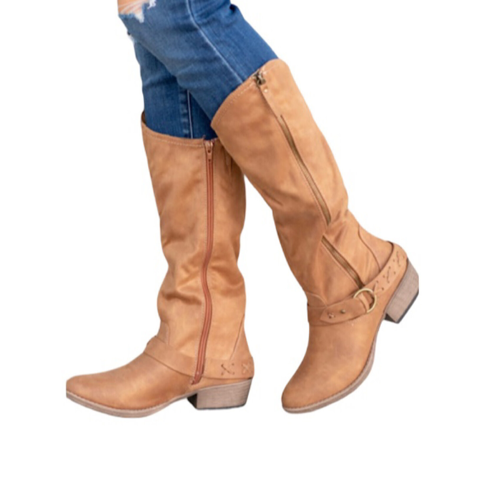 Very G Merlot Tan Boots