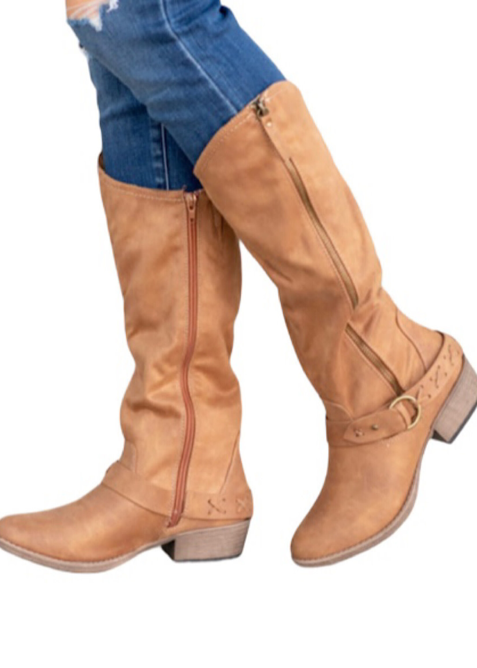 Very G Merlot Tan Boots