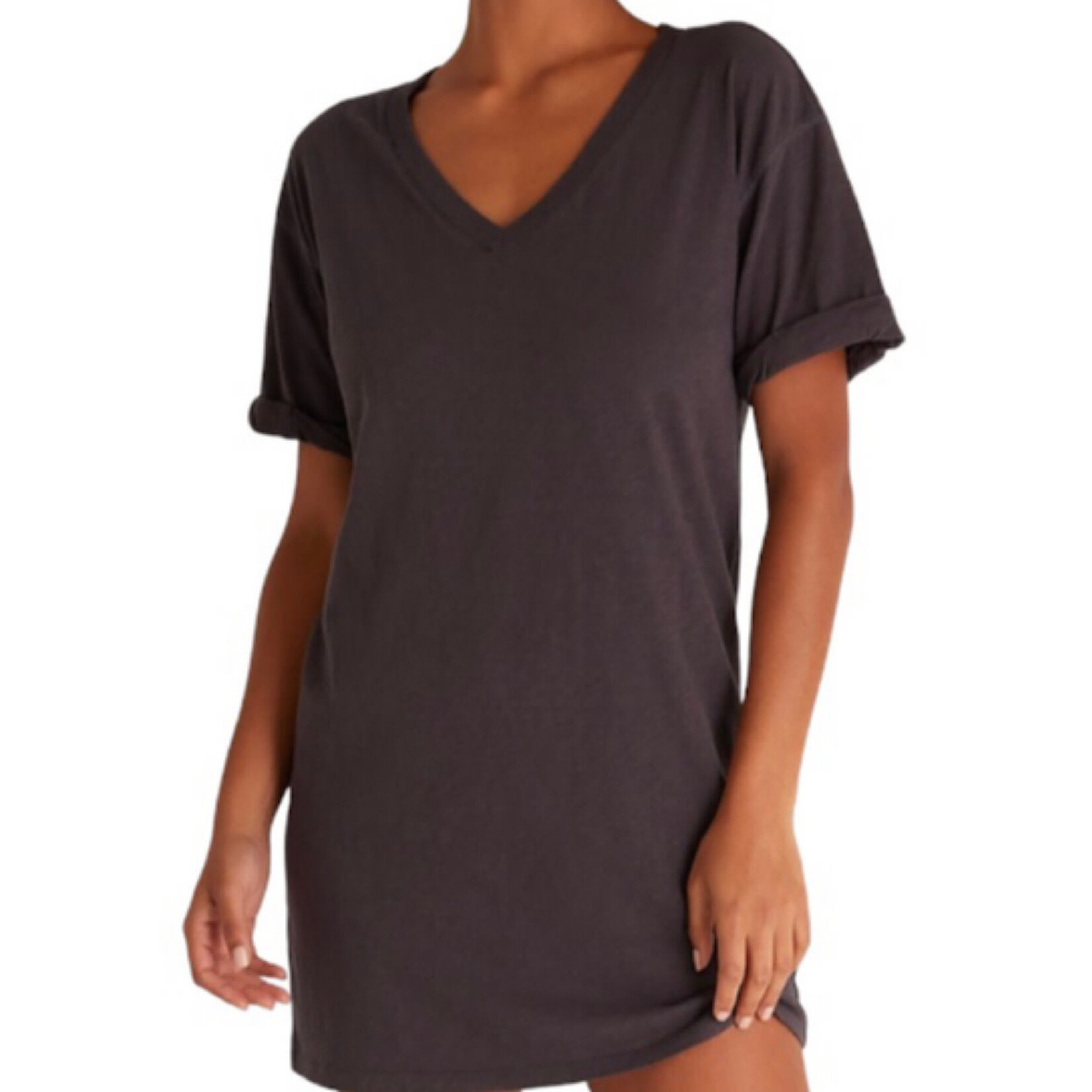 Z Supply Z Supply V-Neck T-shirt Dress Washed Black