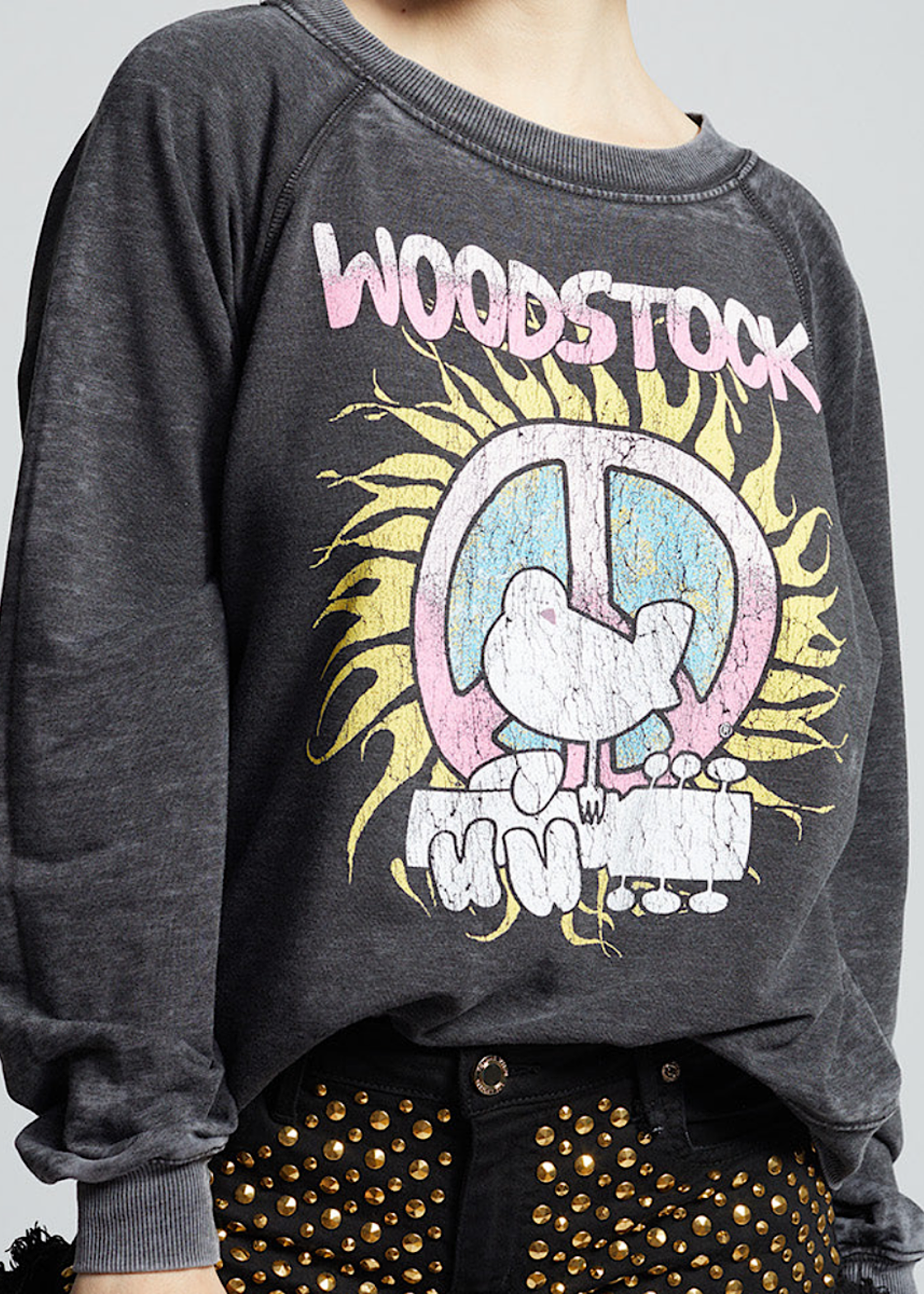 Recycled Karma Woodstock 1969 Sweatshirt- Black