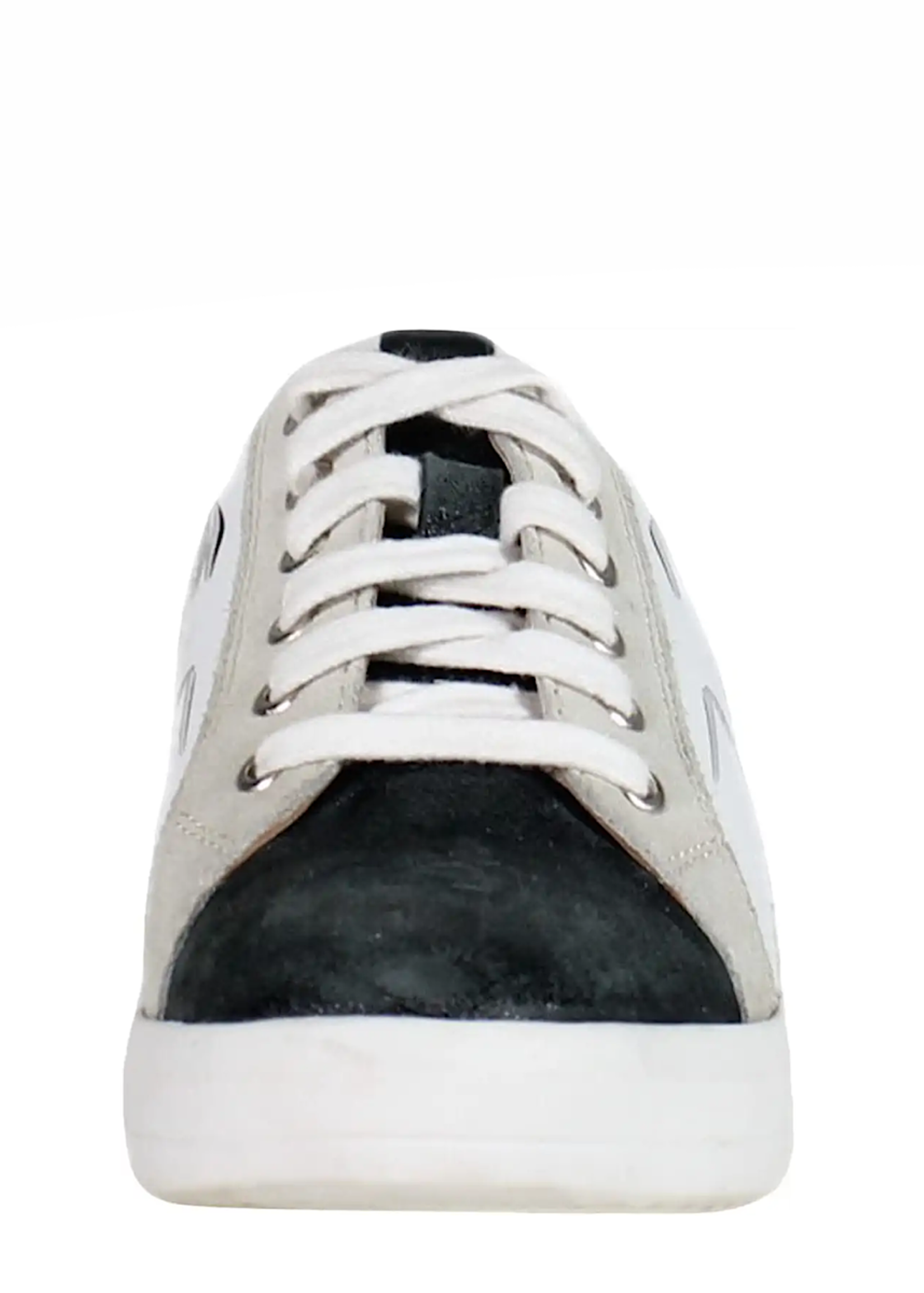 Yuli Ana Black and White Leather Sneaker