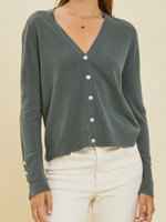 Jade Jewel Button Cardigan