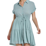Drawstring Waist Mini Dress