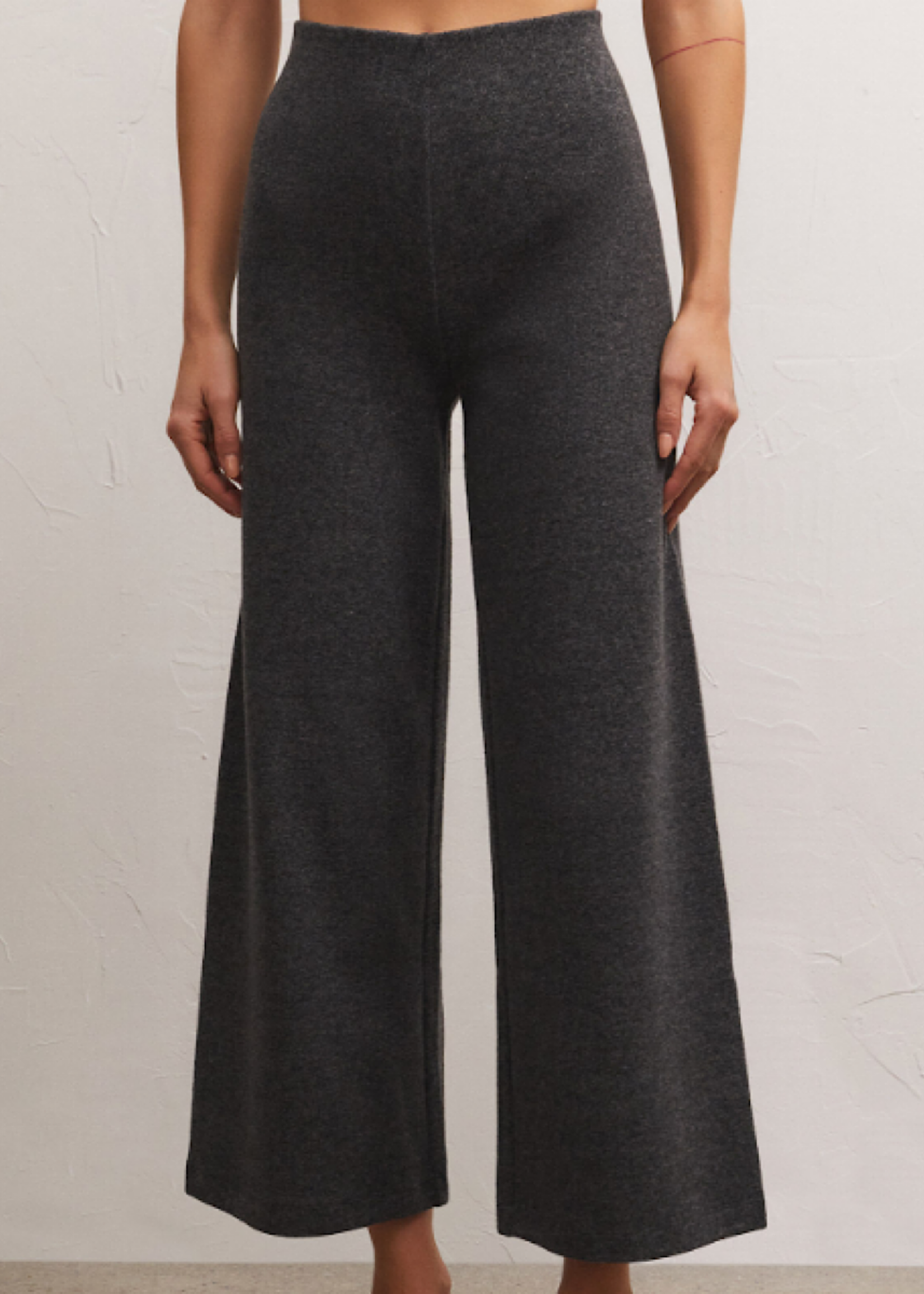 Z Supply Z Supply Delaney Brushed Rib Pant Charcoal Heather