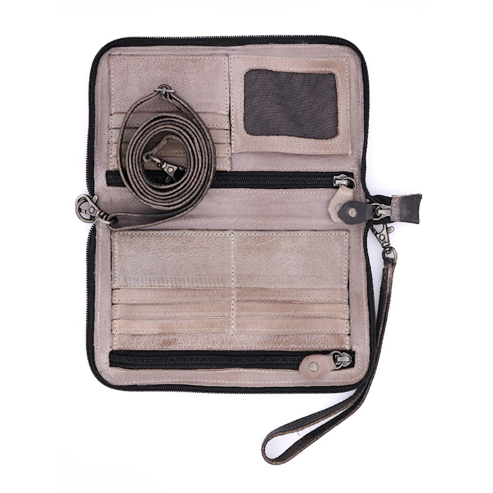 BED|STU BED|STU Templeton II Black Grey Rustic Wallet