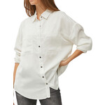 RISEN Cream Oversized Tencel Shirts RDJ9136