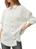 RISEN Cream Oversized Tencel Shirts RDJ9136