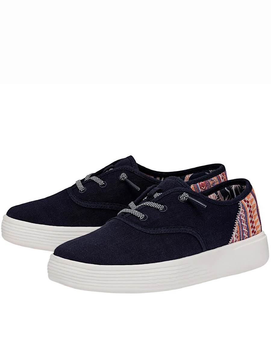 Men\'s Hey Dudes Conway Craft Shoes Amazon.com | HEYDUDE Conway Craft Linen Red/White/Blue Men main image 3