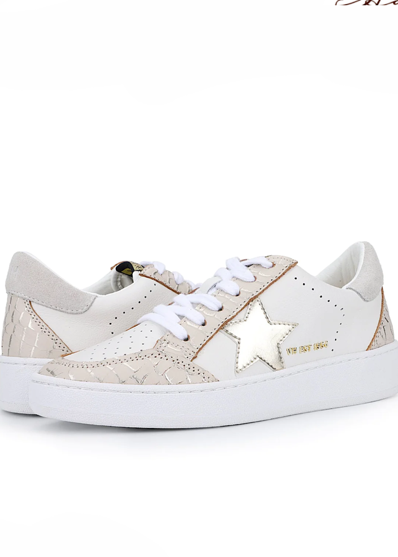 Vintage Havana Denisse White Laced Blush Croco Sneaker Bb