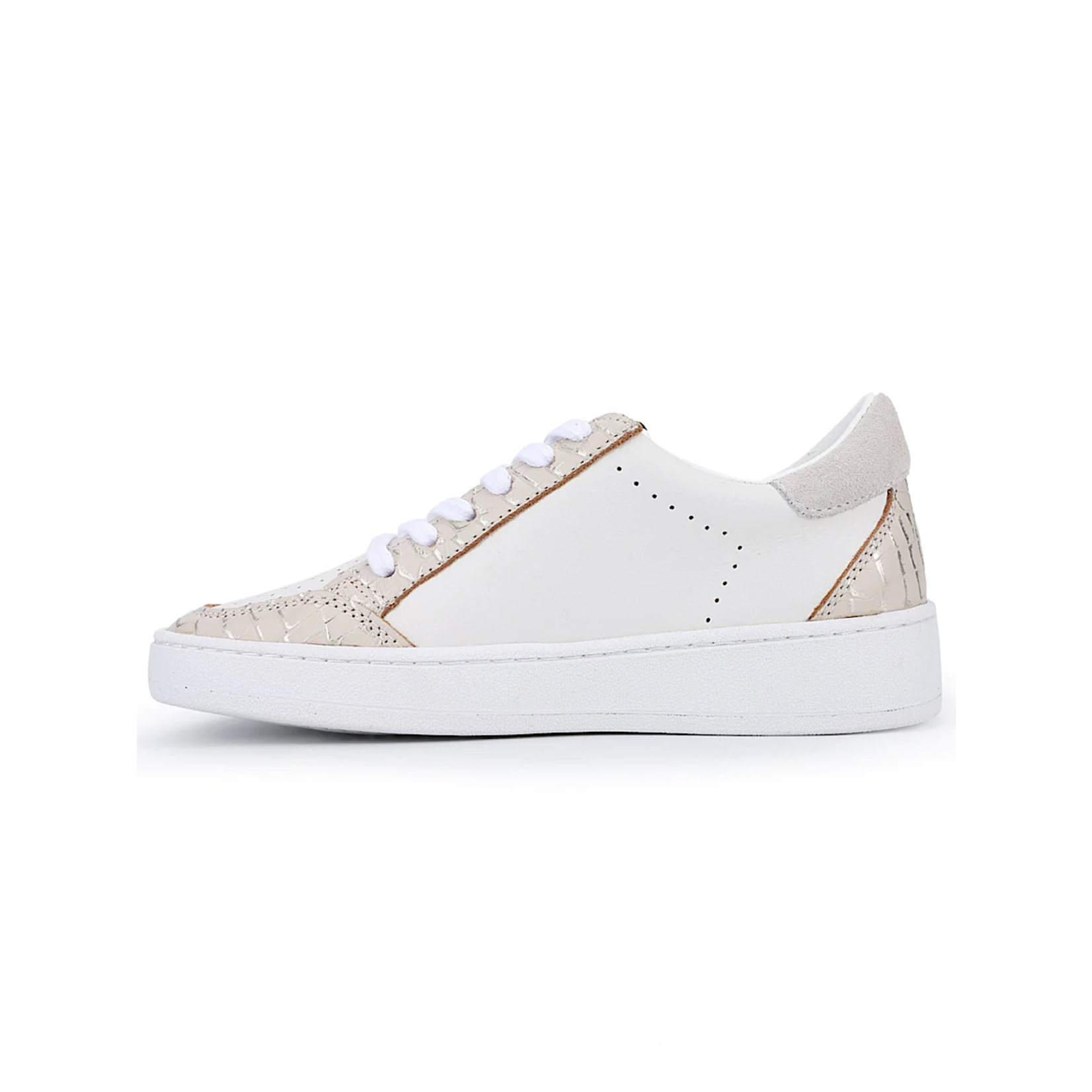 Vintage Havana Denisse White Laced Blush Croco Sneaker Bb