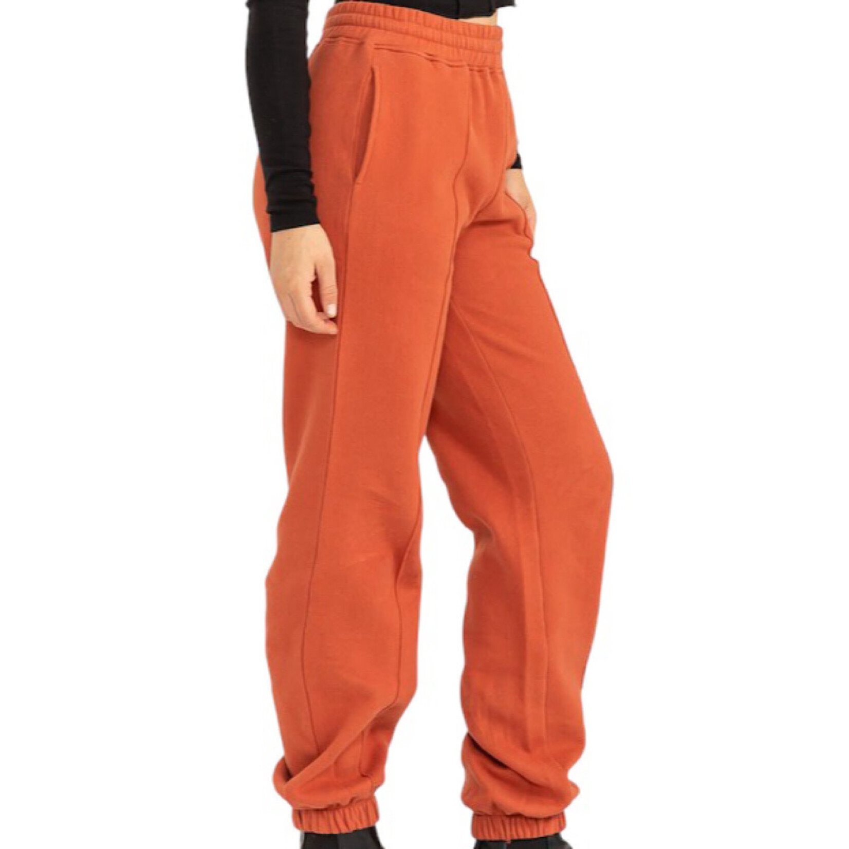 Clay High-Waisted Pintuck Sweatpants