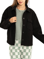 Black Long Sleeve Jacket W/ Flap Pockets