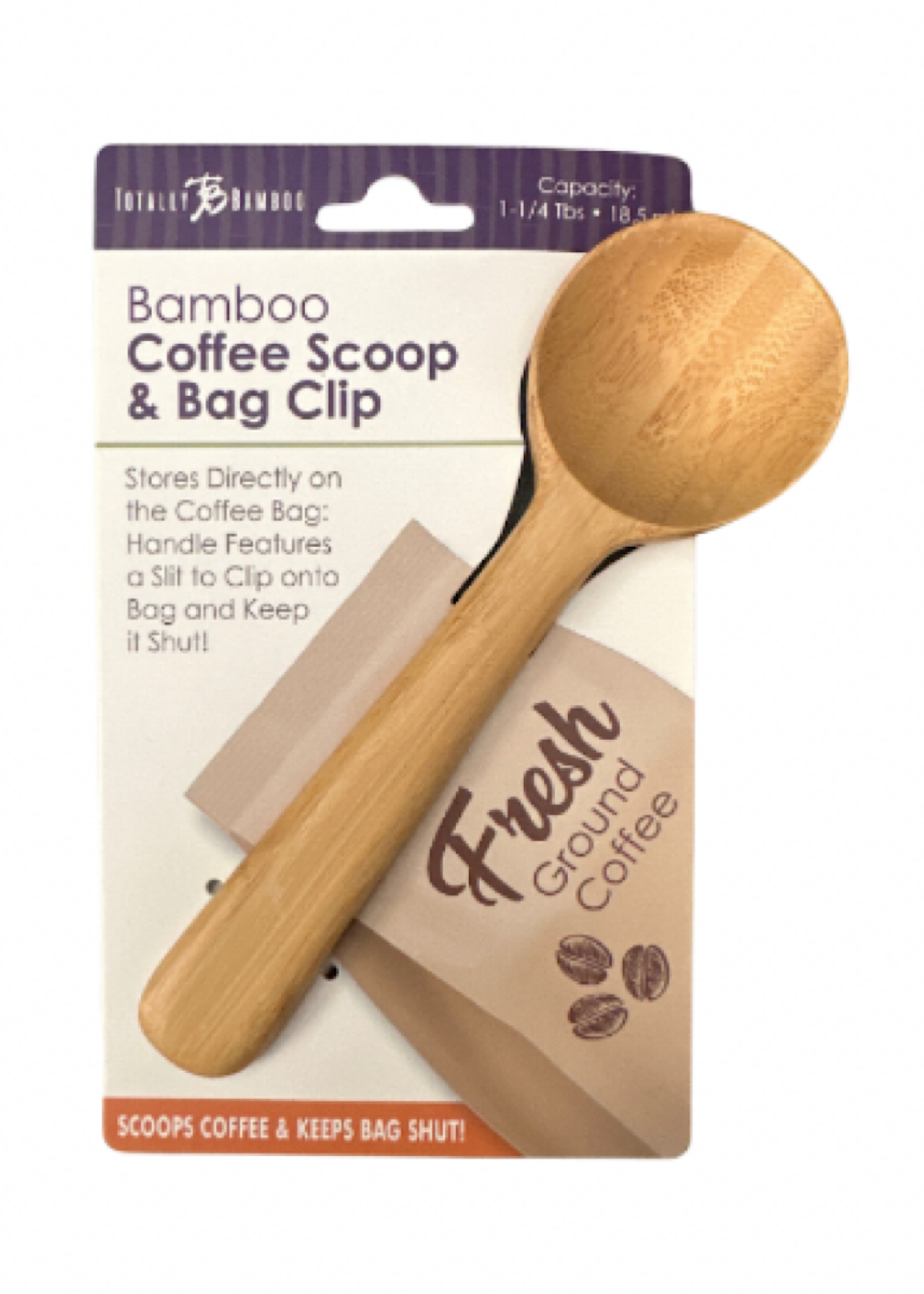 Bamboo Coffee Scoop & Bag Clip