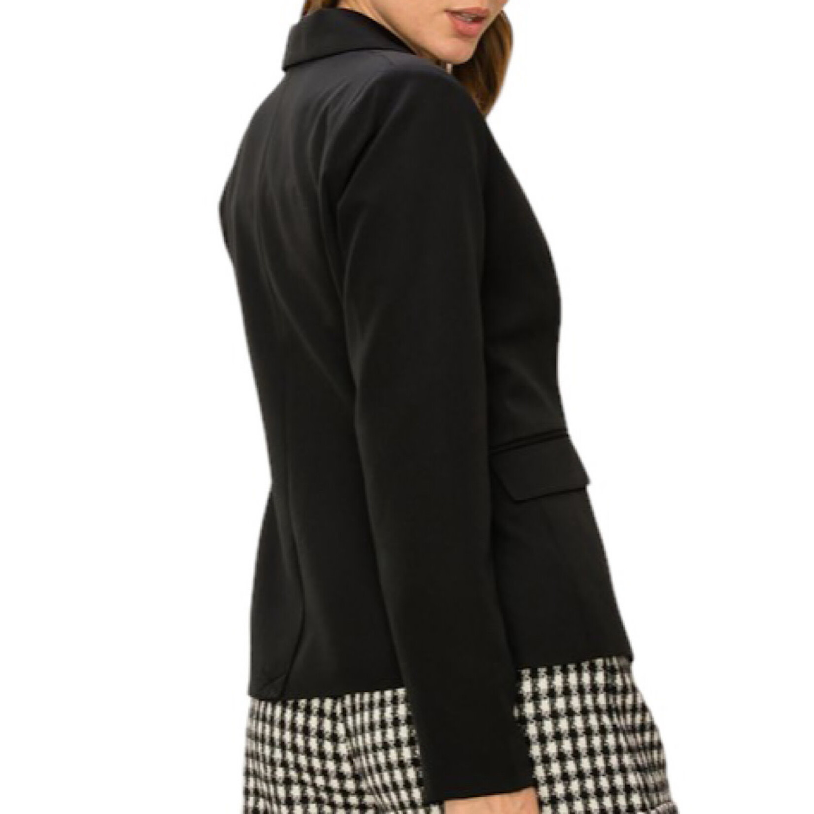 Black Single Button Blazer