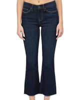 Mica Denim MICA MDP-B653DK Dark Blue Mid Rise Bootcut Crop