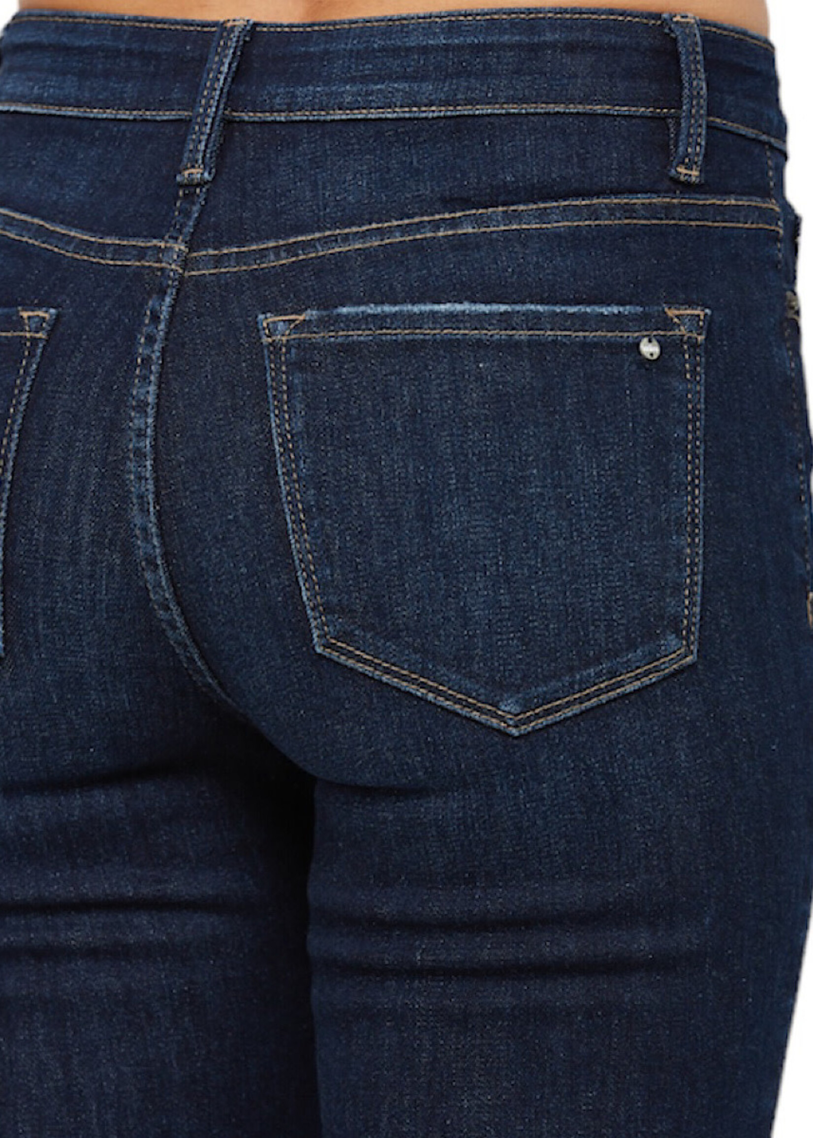 Mica Denim MICA MDP-B653DK Dark Blue Mid Rise Bootcut Crop