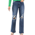 Judy Blue Judy Blue JB82592 Dark High Waist 90's Knee Destroy Straight