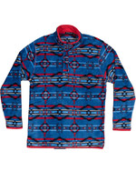 Southern Marsh Harbuck Fleece Pullover-1/4 Zip Navy & Red