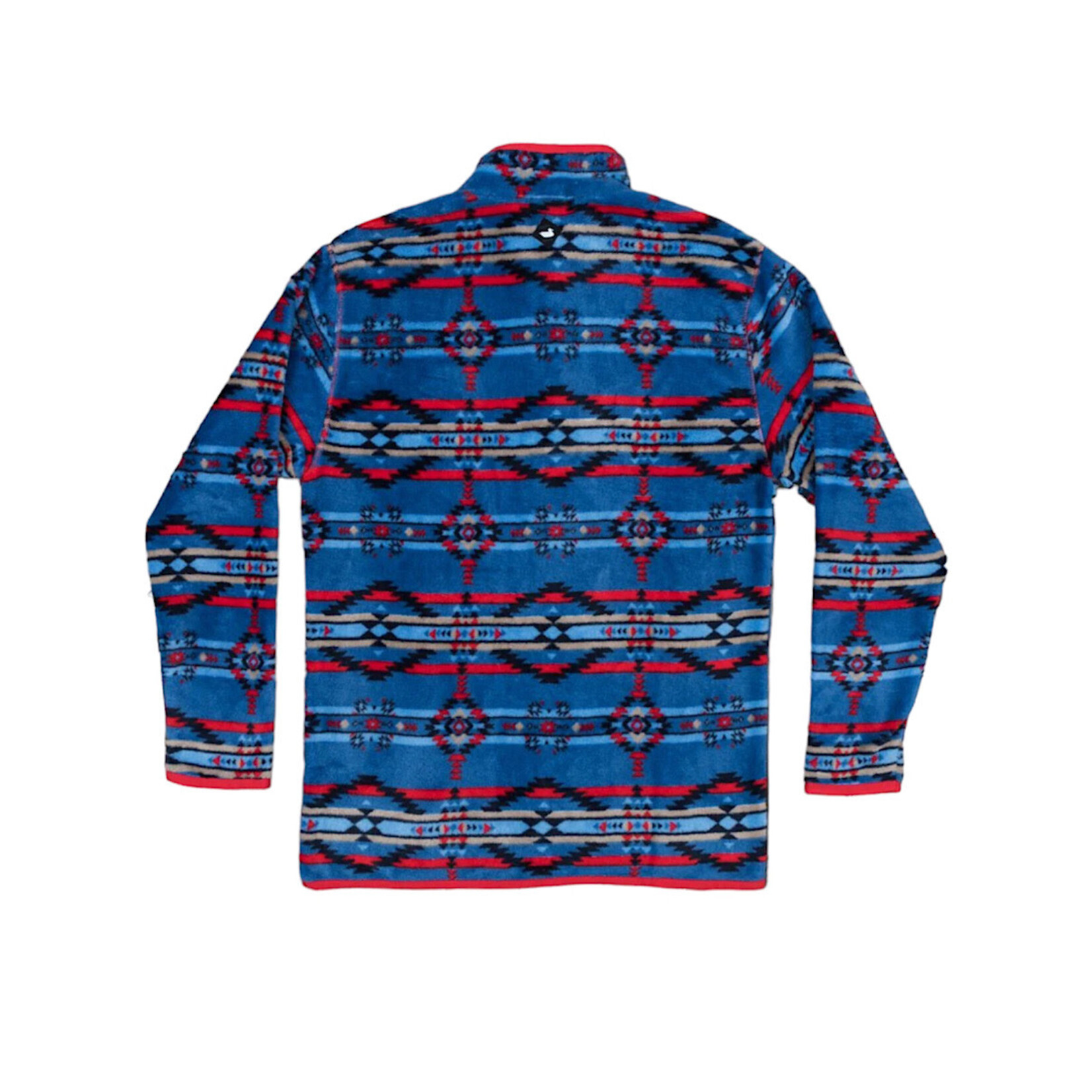 Southern Marsh Harbuck Fleece Pullover-1/4 Zip Navy & Red