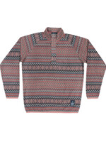 Southern Marsh Southern Marsh Marrakesh Stripe Pullover Burnt Taupe & Washed Red