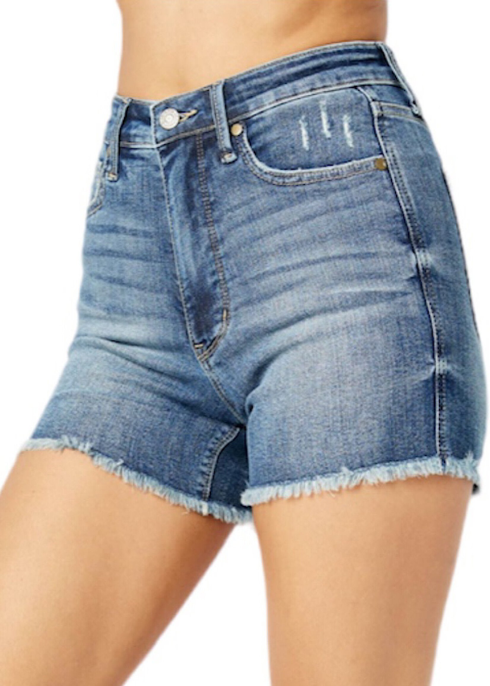 Judy Blue Basic Blue Tummy Control High Waist Denim Shorts – Hustle & Heart  Clothing Boutique