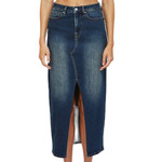 Mica Denim MICA MDP-K3003 Rafferty Midi with Front Slit Skirt
