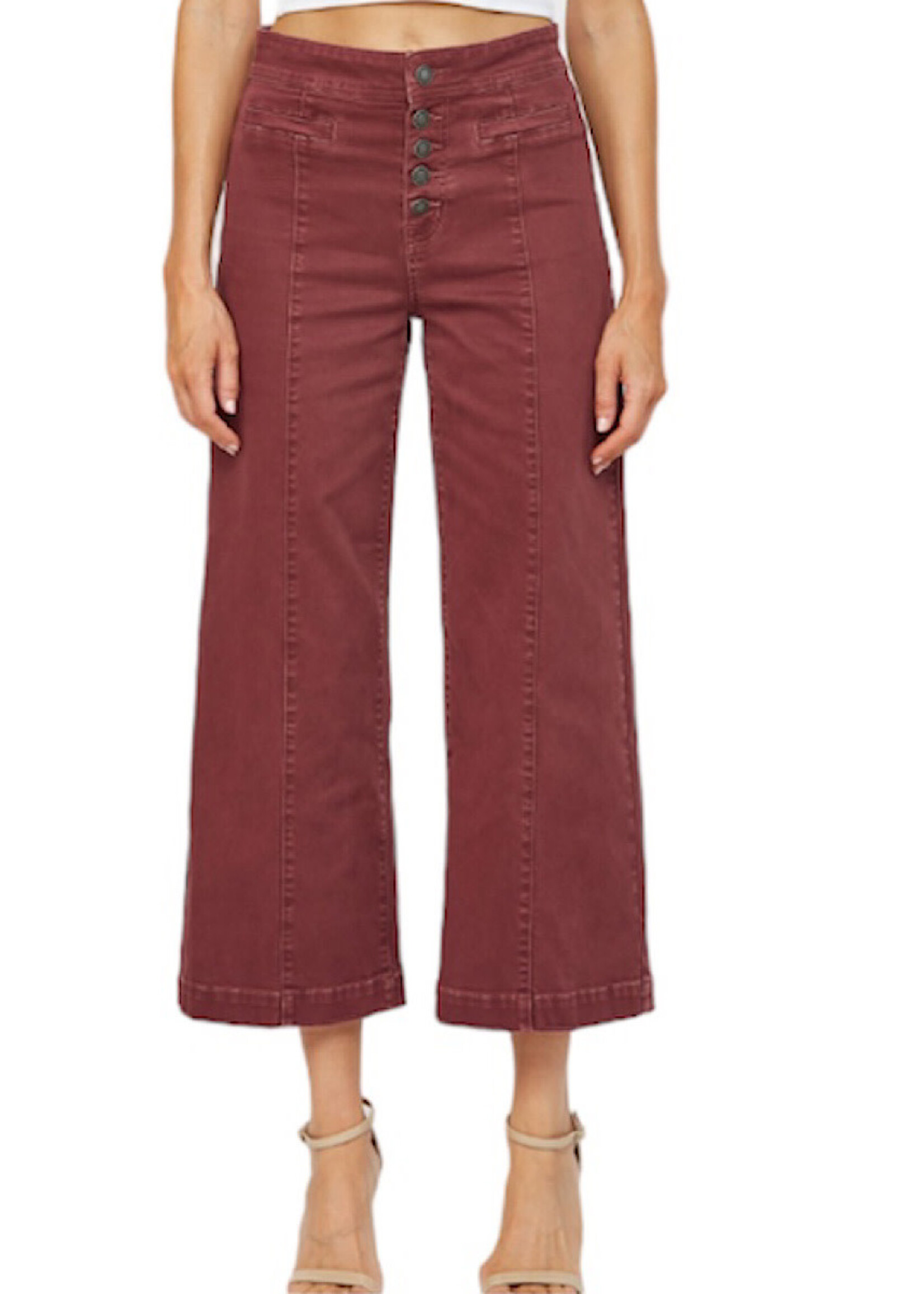 Mica Denim MICA MDP-W2004 Roux High Rise Wide Crop Leg