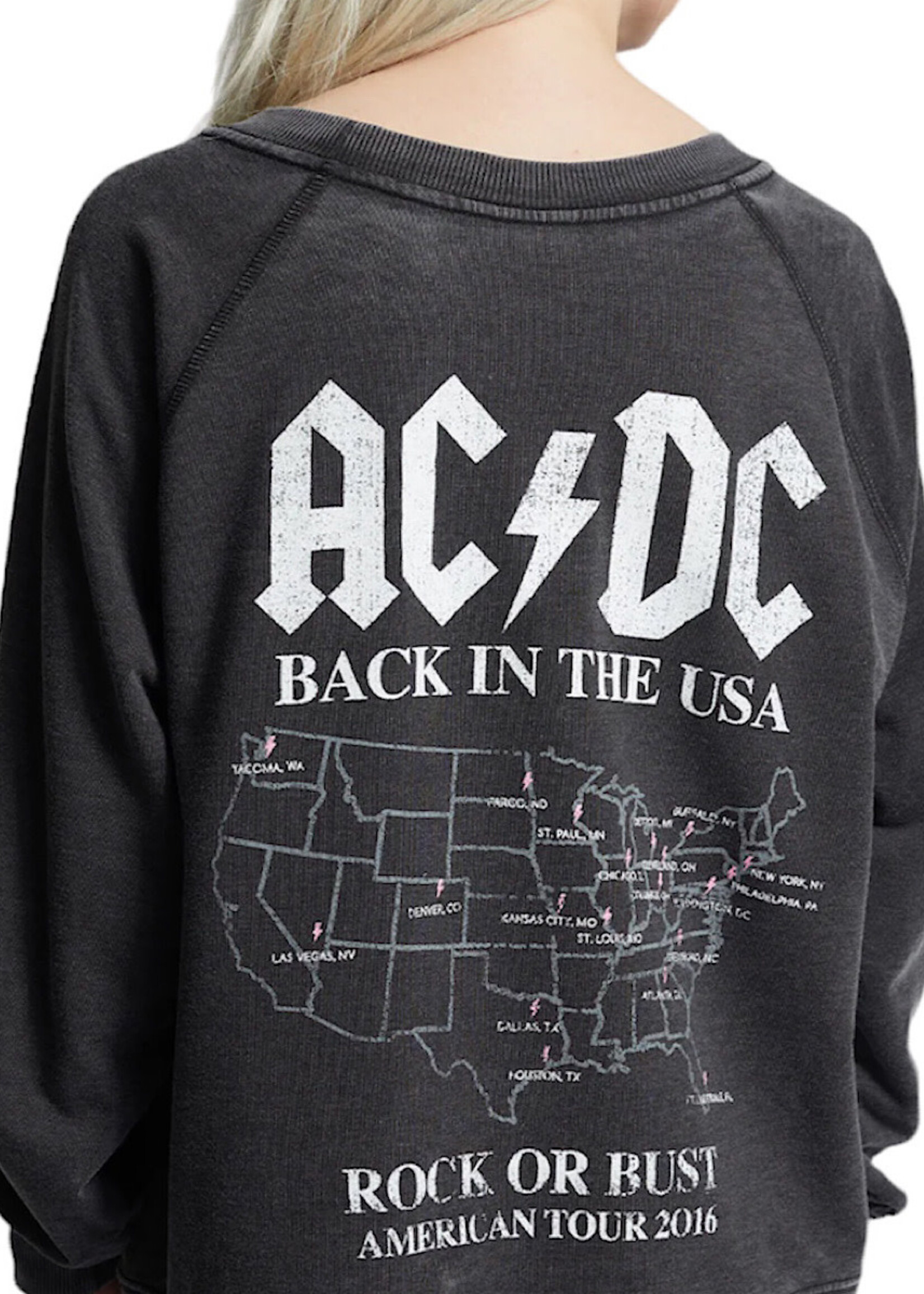 Recycled Karma AC/DC Back In Black Sweatshirt