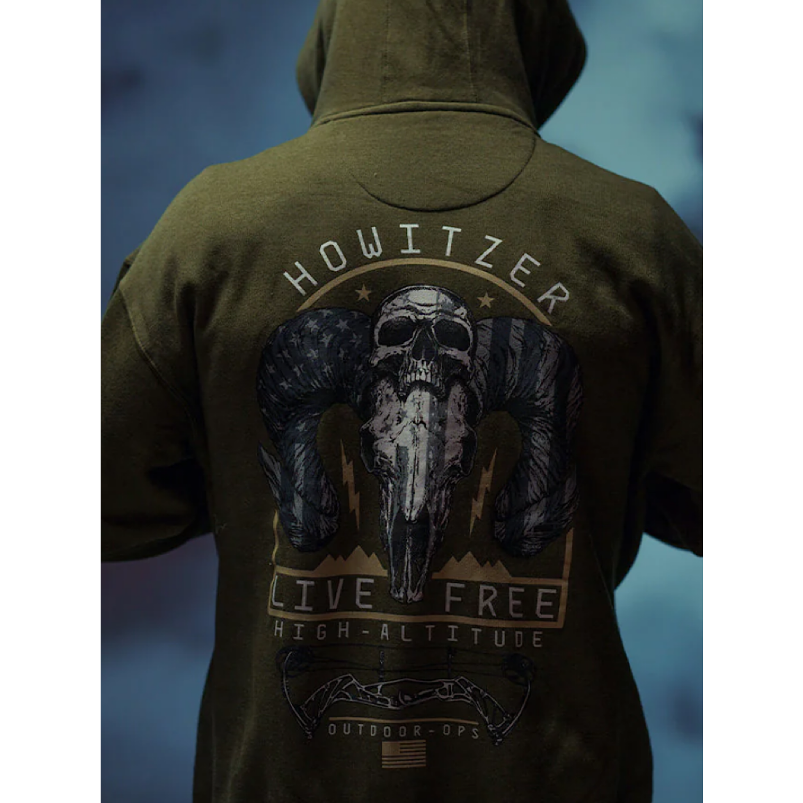 Howitzer Outdoor Ops Po Hoodie -Army Heather