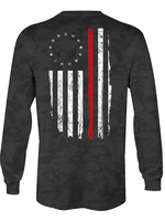 Howitzer Support The Red L/S Tee-Black Camo