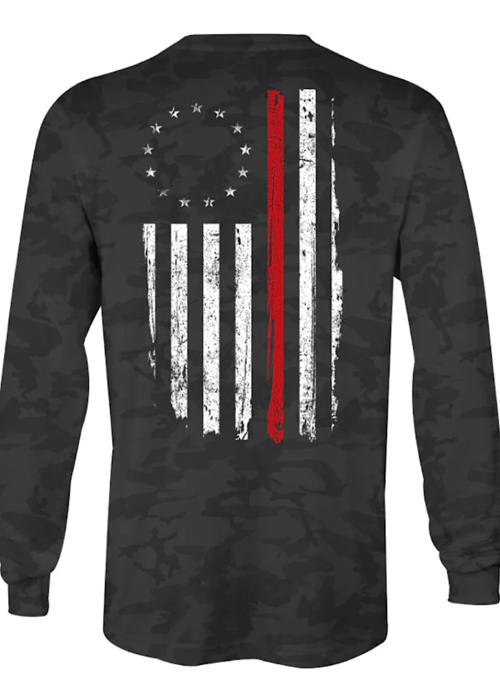 Howitzer Support The Red L/S Tee-Black Camo
