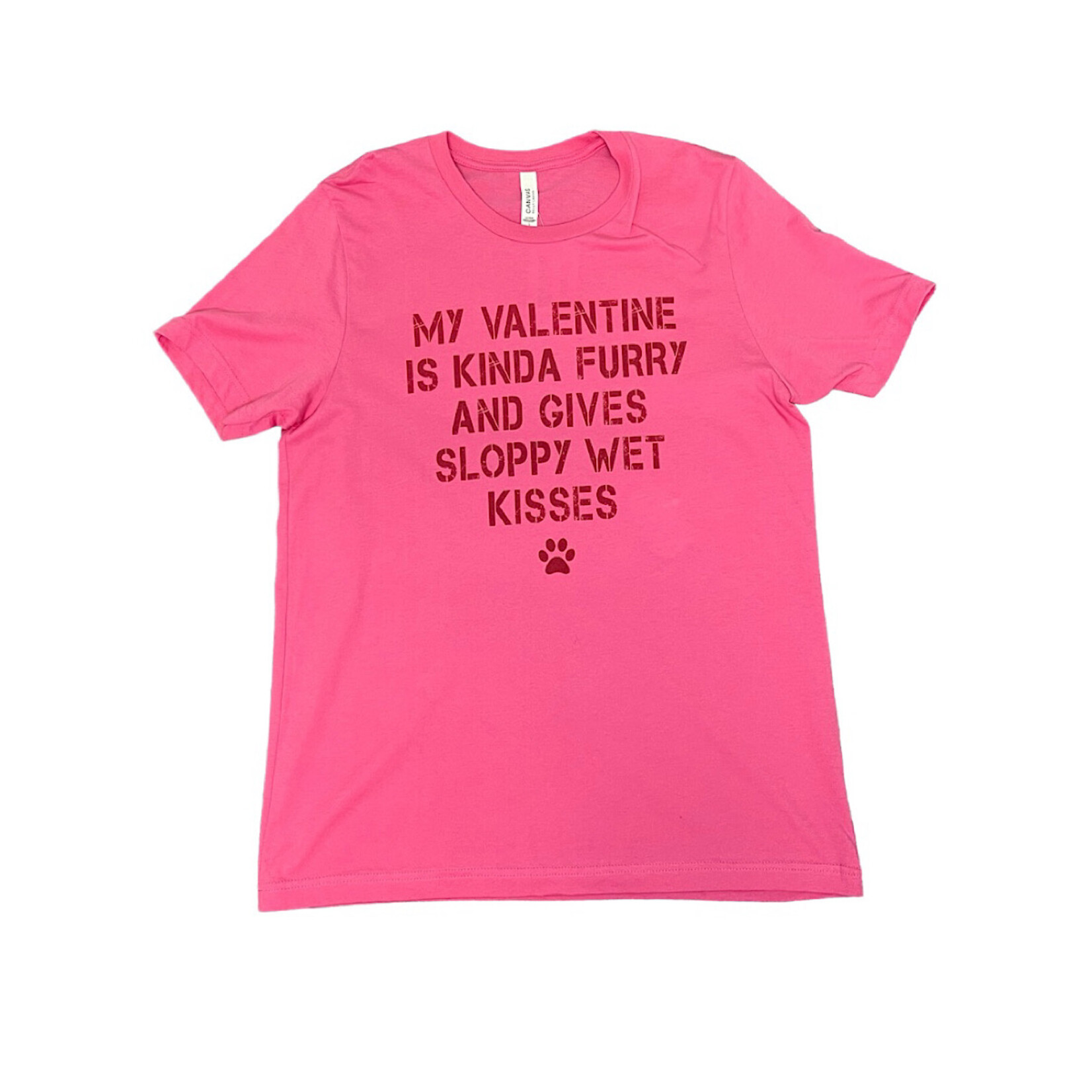 Hot Pink Sloppy Kisses- Valentine's Day Tee