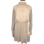 Taupe Dress With Bow Tie