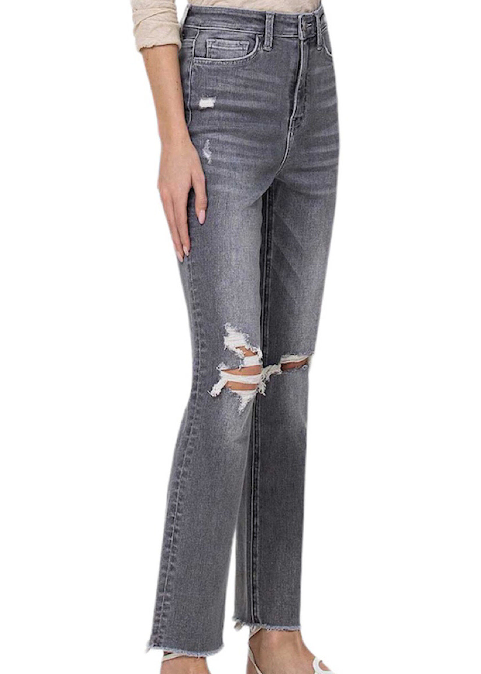 Flying Monkey Flying Monkey Pleasing Super High Rise Stretch Ankle Straight Jeans F4770