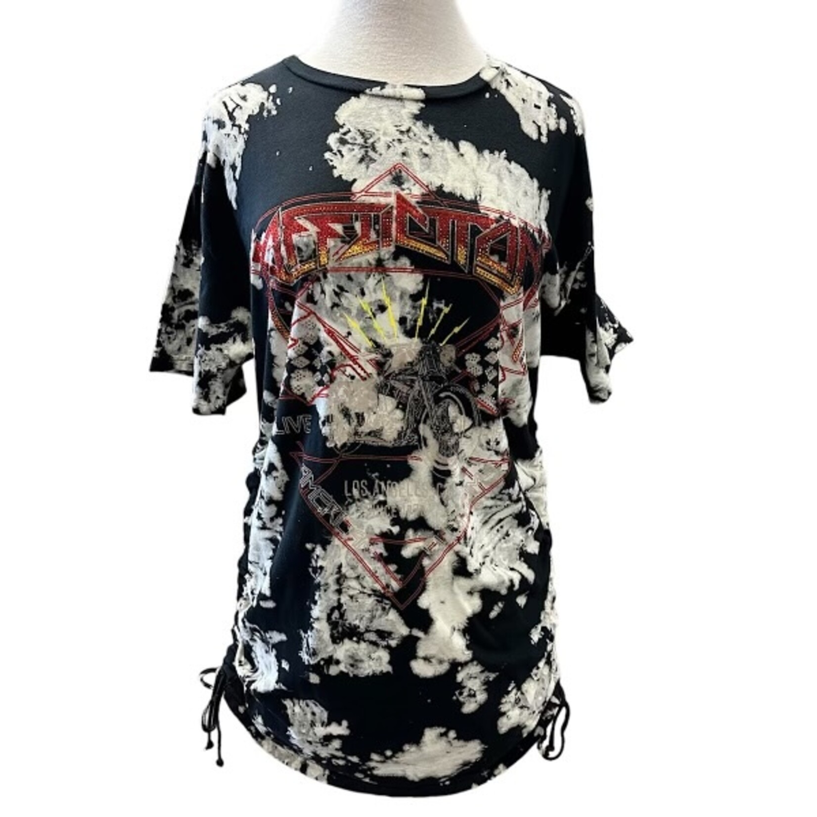 Affliction AC Moto Flag Short Sleeve Dress