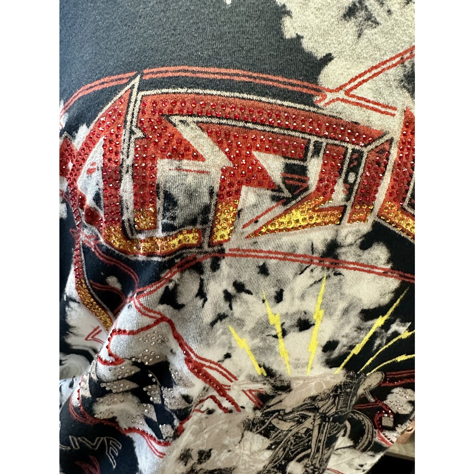 Affliction AC Moto Flag Short Sleeve Dress