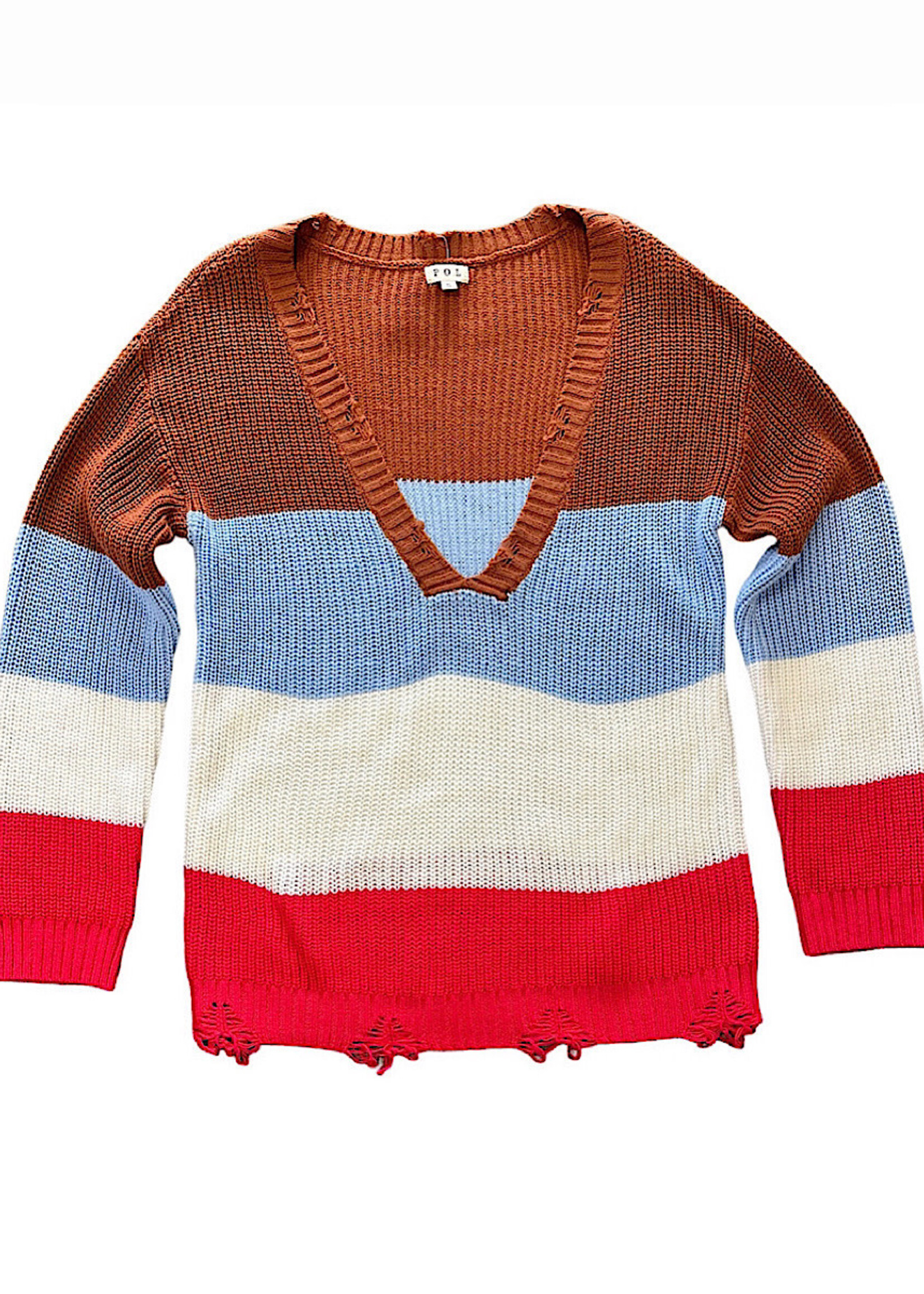 Multi Distressed Sweater